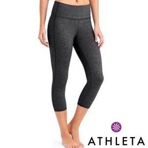 EUC! Athleta Chaturanga Dark Gray Crop Leggings - sz. M